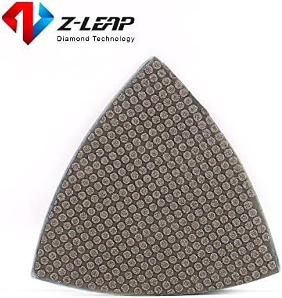 Diamond Triangular Sanding Pads for Oscillating Tools Sandpaper Sheet Polishing Discs 3"(80mm) 60 Grit