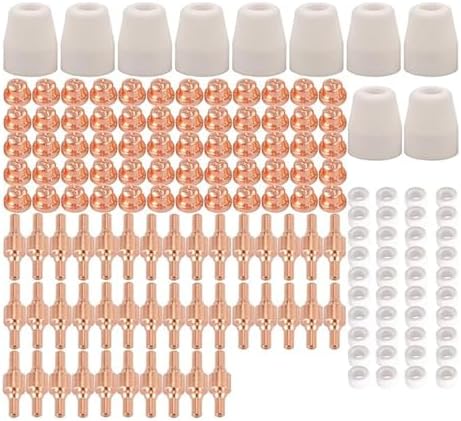 plasma cutter accessories 150PCS PT-31 Air Plasma Cutting Nozzle Electrode Consumables for CUT-40 CUT-50D CT-312