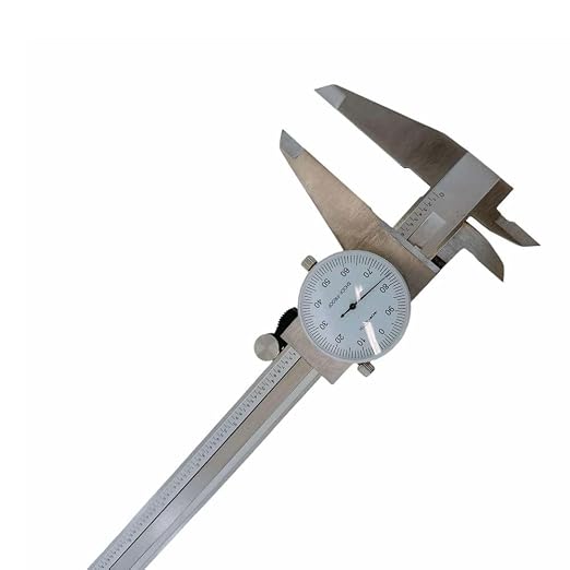 Stainless Steel 12" Mechanical Dial Caliper Measures Outside Inside Ruler Scale