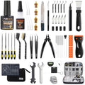 84Pcs 3D Printer Accessories, 3D Printer Tools Kit with Slotted Organizer Bag, PTFE Nozzle Anti-Stick Coating, T12 Needle Files, Deburring Tool, for All FDM/SLA, Bambu Lab, Ender 3, Anycubic,etc