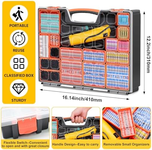 2066Pcs Heat Shrink Solder Seal Wire Connectors Kit with Heat Gun and Wire Stripper Crimping Tool, Waterproof Heat Shrink Wire connectors Electrical Wire Terminals for Marine Electrical
