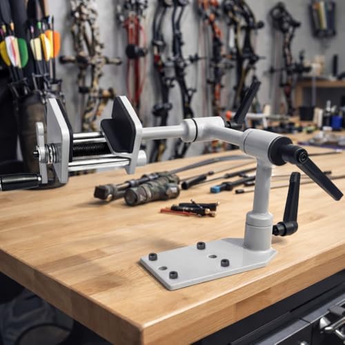 360° Rotating Universal Bow Vise — Specialized Vise for Compound and Recurve Bows; Detachable Archery Support Tool Designed for Bow Tuning, Setup, and Maintenance