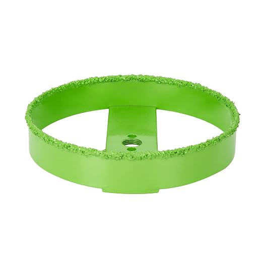 6-1/4 Inch Carbide Hole Saw with Arbor for 6” Recessed Lights, 6.25 Hole Saw Cutting Plaster Drywall Ceiling Sheetrock, 2X Faster, Green