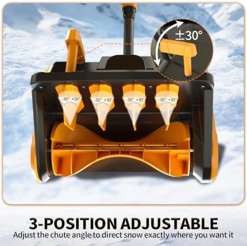 21V Cordless Electric Snow Shovel, Electric Snow Blower with Wheels