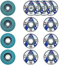 Sali 10 Pack Zirconia Flap Disc 40 Grit 4PCS/ 60 Grit 2PCS/ 80 Grit 2PCS/120 Grit 2PCS 4.5" x 7/8-Inch Sanding Disc Bevel Type #29 Premium and Industrial Grade High Performance Edge Grinding Wheel