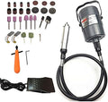 Flex Shaft Grinder Carver Rotary Tool Hanging Carving Multi-function Metalworking Tools, Foot Pedal Control, 30pcs, for carving, buffing, drilling, polishing, sanding, cutting, cleaning