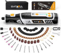 BATAVIA 8V Cordless Rotary Tool, 5 Speed 117PCS Kit for Engrave/Sand/Drill