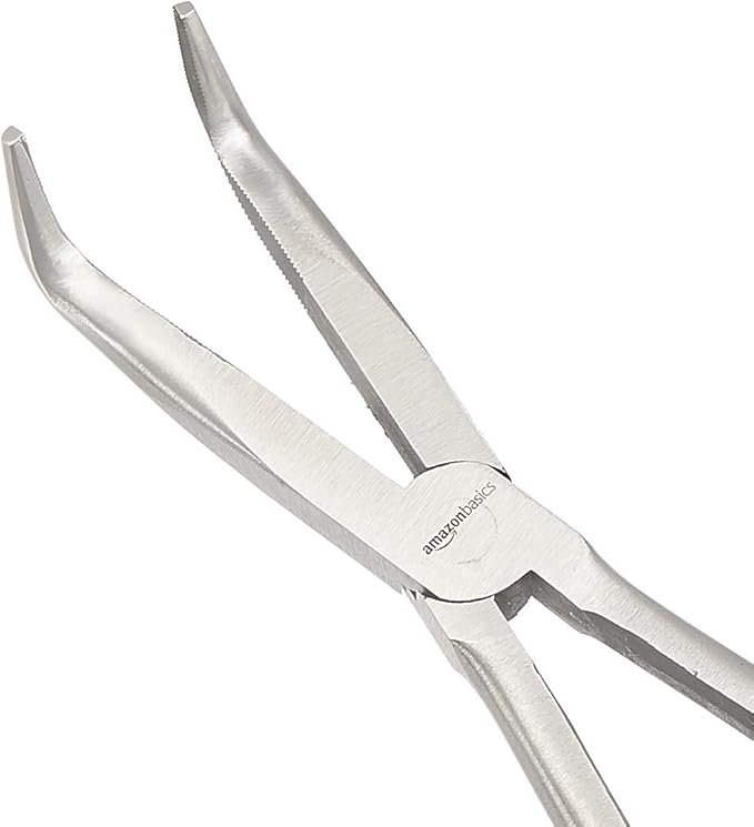 Amazon Basics Extra Long Reach Needle Nose Pliers Tool Set for Narrow Spaces, Versatile, 3-Piece, Black