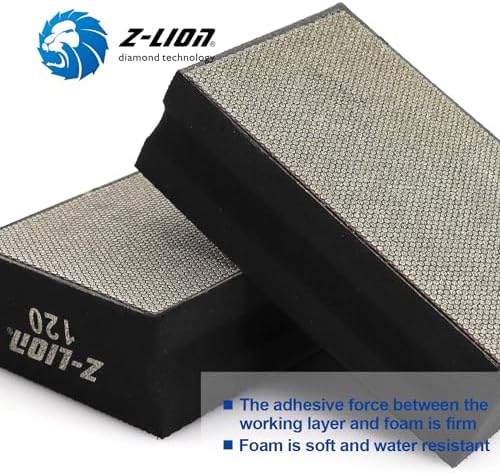 Z-Lion Diamond Hand Polishing Pads Electroplated Grit 120 for Glass Stone