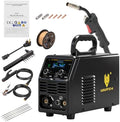 135A MIG Welder, Flux Core MIG/Lift TIG/Stick 3 In 1 MIG Welder With Smart LED Display 110/220V Dual Voltage Inverter Welder