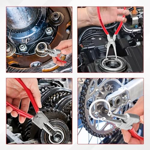 TOOLEAGUE 13" Large Snap Ring Pliers Set, Long Circlip Pliers Kit, 4 Pcs