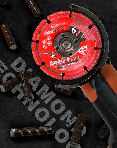 EZARC Diamond Cutting Wheel 4 1/2 x 7/8 Inch for Metal, Cut Off Wheel with 5000+ Cuts on Rebar, Steel, Iron and INOX, 2 Pack