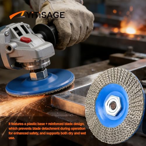 4.5" Diamond Flap Disc,Plastic Back Grinding Wheel for Marble,Ceramics,Sander Tile,Stone,Glass,Concrete(Grit 200-1pc)