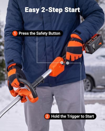 VOLTASK 48V 13.5 Inch Brushless Cordless Snow Shovel, Electric Snow Blower Battery Powered with Adjustable Plate, 2 * 24V 4.0Ah Battery & Quick Charger, Lightweight for Driveways, Sidewalks, Decks