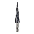 13 Sizes M35 Cobalt Step Drill Bit, 1/8" to 1/2" Four Spiral Flute Step Drill Bit for Metal, Titanium-Coated HSS Step Bit with 1/4" Hex Shank for Stainless Steel Aluminum Copper Wood Plastic