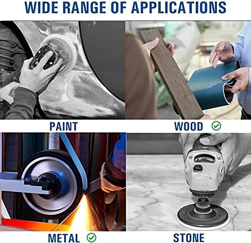 Starcke Premium Cloth Aluminum Oxide Sandpaper Sheets 9 x 11 Inch - For Metal And Wood Hand Sanding (50, Assortment - 80/100/150/220/320 Grit)