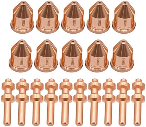 10Pcs 249929 Nozzle Tip 60A 10Pcs 256026 Electrodes Fit Miller XT60