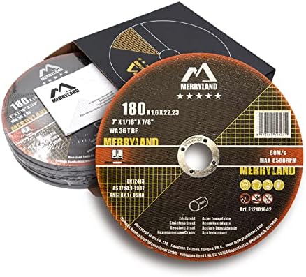 Merryland 25 Pack Cut Off Wheel 7 inch 1/16 Metal Iron Stainless Steel