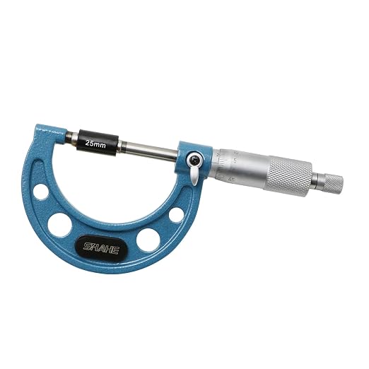 SHAHE 1-2''/25-50mm 0.01mm Outside Micrometer Gauge Micrometer Measuring Tool 5201-50A