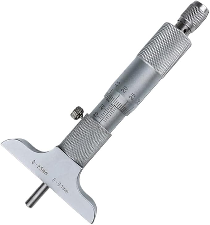 Outside Micrometer 0-25/50mm Depth Micrometer 0.01mm Depth Micrometer Gauge with rods Depth Caliper Measuring Tools