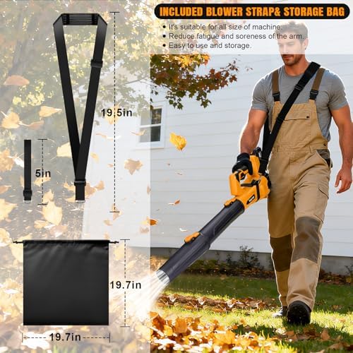 Leaf Blower Cordless 650CFM with 2x4.0Ah Battery & Fast Charger, Orange