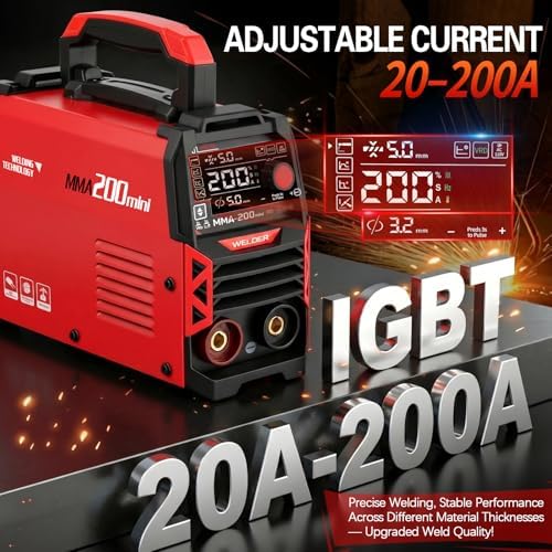 110V Welder Machine with Pulse, 20-200A 2-IN-1 STICK/TIG