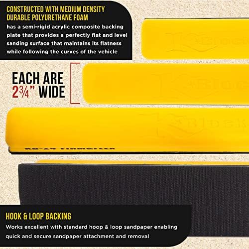 Dura-Gold Pro Series K-Block Sander Firm & Flex Hand Sanding Block Kit with Hook & Loop Backing and PSA Adapter Pad & 240 Grit Sandpaper Roll