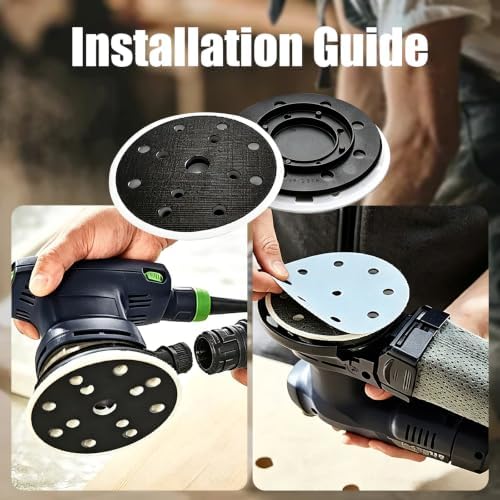 492280 ETS 125 Eq & Pro 5 ltd Jetstream Sanding Pad 125mm (5 in), Soft, 8 Holes fit for Festool ETS 125, ES 125, ETSC 125, Pro 5 ltd Random Orbit Sanders Include a 5" Protection Pad