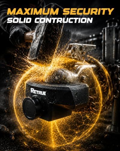 RETRUE Heavy Duty Widened Trailer Lock for 2 5/16" Ball Coupler, Black