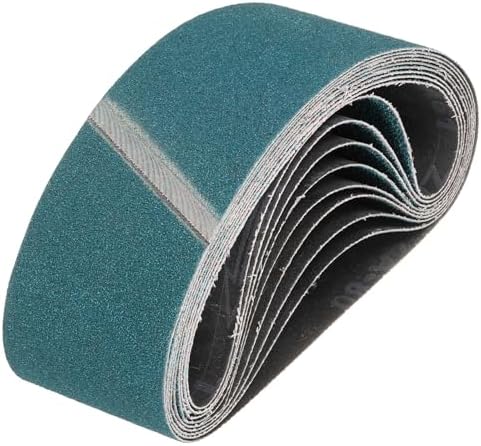 HARFINGTON 4 x 24 Inch Sanding Belts, 12 Pcs 40/60/80/120 Grit Zirconia Abrasive Belt Sander File Belt for Woodworking, Metal Polishing, Knife Sharpener