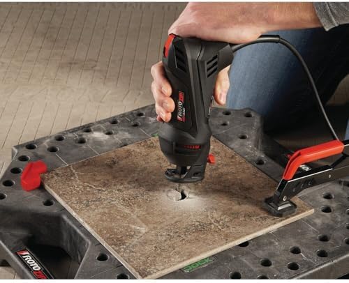 Rotozip SS355-10 5.5 Amp High Performance Spiral Saw Tool Kit with (3) Collects and (2) Bits, Compact & Lightweight - Ideal for Plunge Cuts, Freehand Cuts, and Cut-Outs
