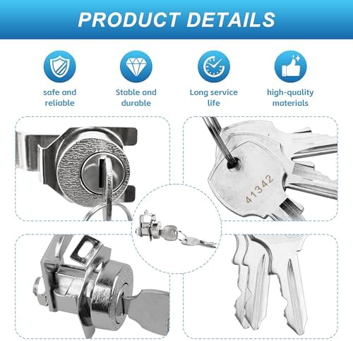L-1172C Mailbox Key Lock Replacement | for USPS National Mailbox C9100 (Lock with 3-Keys) 10pack