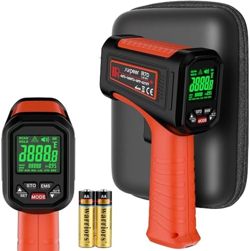 Infrared Thermometer Temperature Gun, 3272°F, 50:1