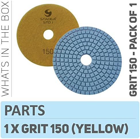 PPW104D Diamond Polishing Pads 4" For Concrete Terrazzo Marble Granite Stone Countertop Floor Wet Polishing, Grit 150
