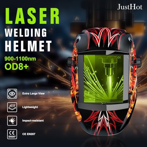 Laser Welding Helmet 900-1100nm OD8+ Professional Laser Face Shield