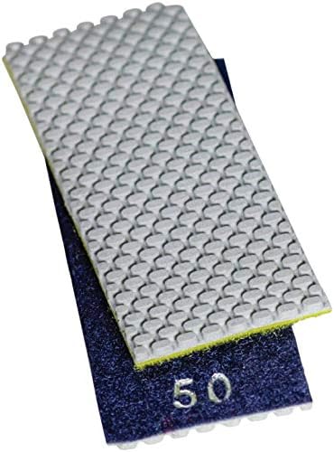 HPW112H Diamond Hand Polishing Pads Flexible for Concrete Glass Marble Stone Polishing, 5 Pads 1 Backing Pad Set