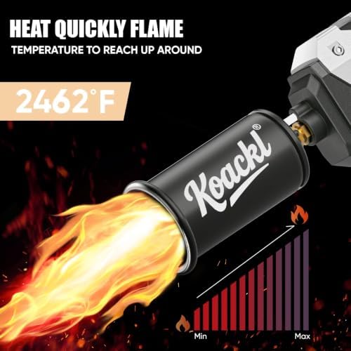 KOACKL 2 Pack 25.8" CSA Propane Torch 2372°F Adjustable Flame BBQ