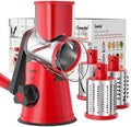 Geedel Rotary Cheese Grater Hand Crank, Cheese Shredder Vegetable Slicer