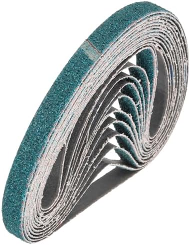 HARFINGTON 1/2 x 12 Inch Sanding Belts, 16 Pcs 40/60/80/120 Grit Zirconia Abrasive Belt Sander File Belt for Woodworking, Metal Polishing, Knife Sharpener