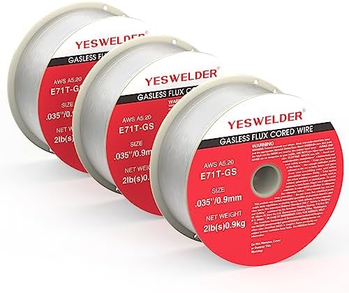 YESWELDER Gasless Flux Core MIG Wire, E71T-GS Mild Carbon Steel