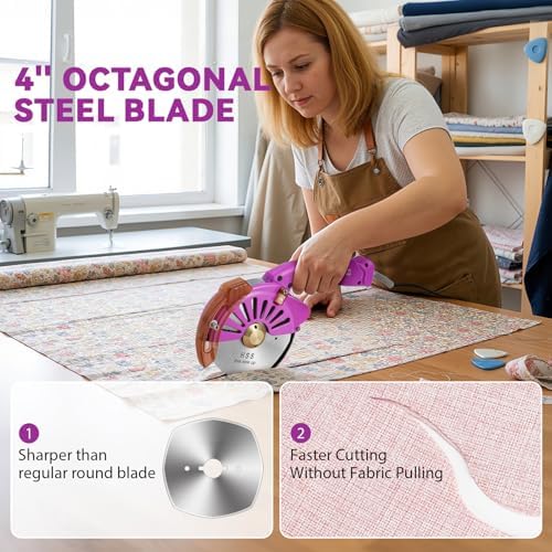 BAOSHISHAN 100mm Plug-in Electric Fabric Rotary Cutter Heavy Duty