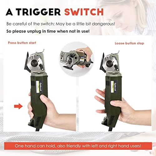 Electric Rotary Fabric Carpet Cutter Heavy Duty Fabric Scissors YJ-50