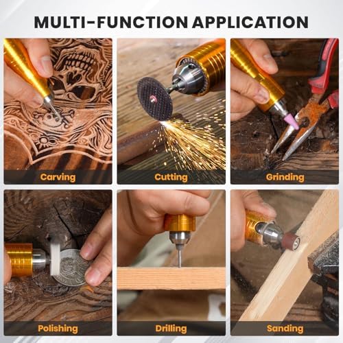 1200W Flex Shaft Grinder, 30000RPM 46pcs Flex Shaft Rotary Tool Kit
