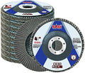 Sali 12 Pack Flap Disc 120 Grit 4.5" x 7/8-Inch Sanding Disc Bevel Type #29 Premium and Industrial Grade Angle Grinder Grinding Wheel High Performance Edge Grinding