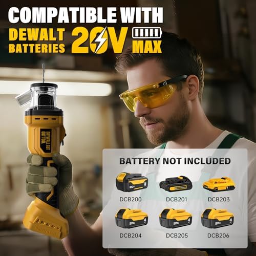 Cordless Drywall Cut-Out Tool for DEWALT 20V Battery, Rotary Saw, 30000 RPM