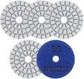 2 Inch Diamond Polishing Pads with 7Pcs Dry Wet Granite Stone Polish Pad Kit for Drill，50-3000 Grit Polishing Pad (5Pcs 50#（Dry/Wet）)