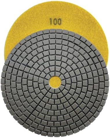 7" Pro Series Dry Stone/Concrete Polishing Pads, Turbo Style,100 Grit