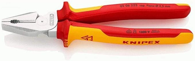 02 06 225 High Leverage Combination Pliers 8, 86" VDE-Tested