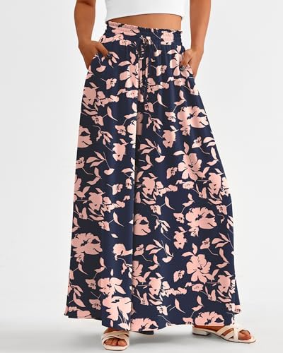 BTFBM Wide Leg Flowy Palazzo Pants for Women