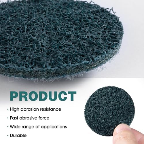 25 PCS Sanding Discs 2 Inch Quick Change Disc with 1/4" Shank Holder Snap-On Grinding Disc for Die Grinder Sanding Disc Fine Surface Conditioning Discs for Burr Finish Rust Paint Removal
